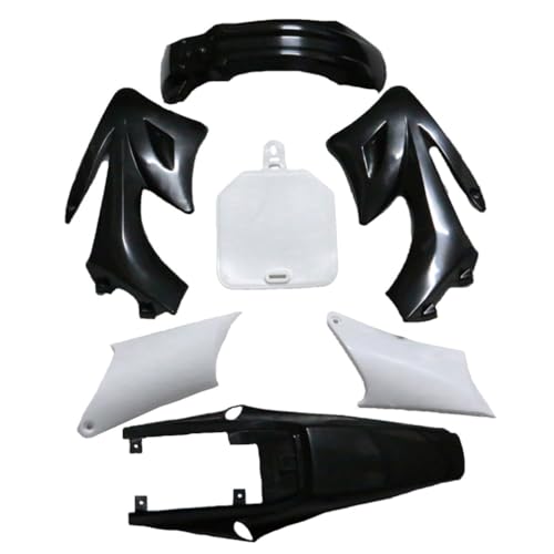 Apollo Orion Pit Bike Plastics Fender Kit + Complete Seat, Plastic Fender Fairing Body Work Kit Set for 110cc 125cc 150cc 160 250cc Thumpstar Atomik Orion Dirt Pit Bike Offroad Motorcycle (Black) - color: Black