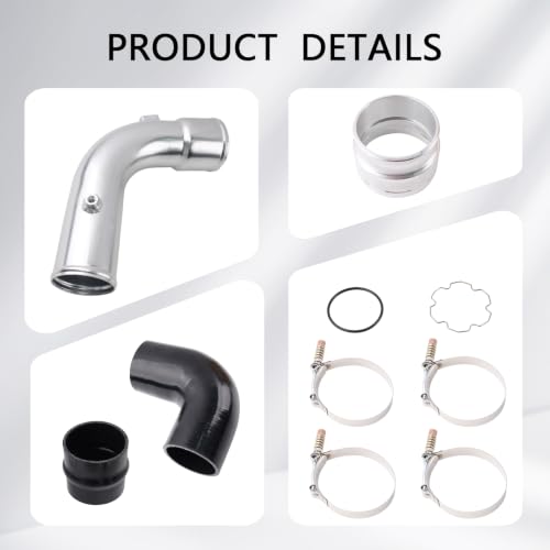 Cold Side Intercooler Pipe Kit for 2017-2024 Ford 6.7L - color: SLiver