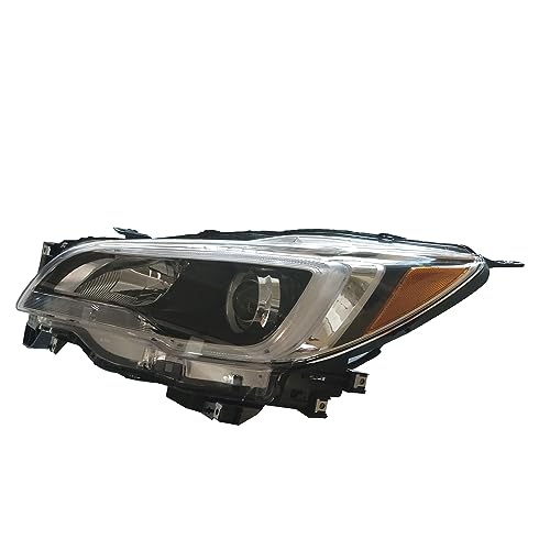 PartsFlow Halogen Headlight HeadLamp Assembly Black Interior For 2015 2016 2017 Subaru Legacy Outback Left Side - color: Black & Silver Interior Left Side