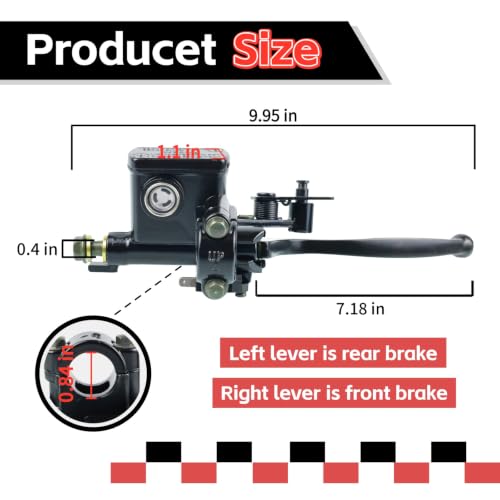 7/8" Right & Left Handlebar Hydraulic Brake Lever Master Cylinder