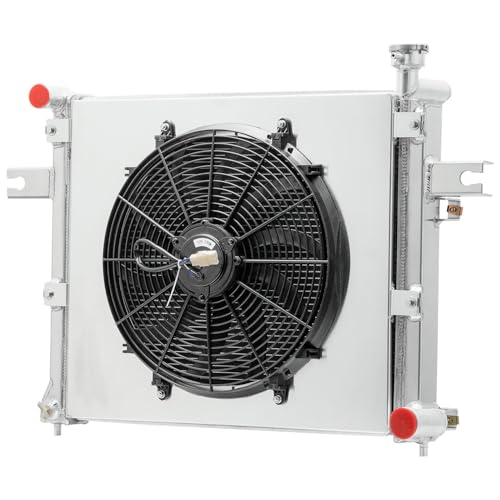 3 Row Radiator Shroud Fan Replacement for 2006-2010 2007 2008 2009 Jeep Grand Cherokee Commander 4.7L 6.1L Radiators