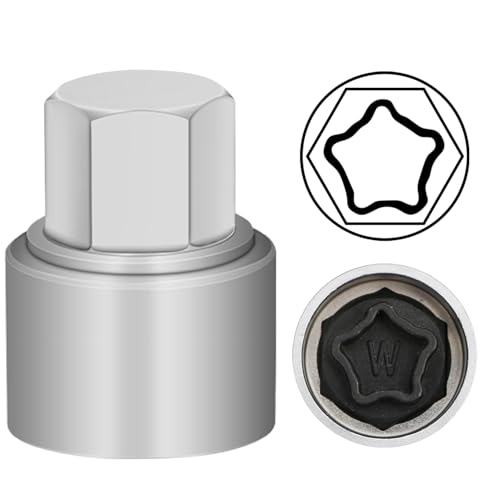 W Wheel Locking Nut Key for Audi, Socket OD 27mm - ID 25mm - size: Socket W