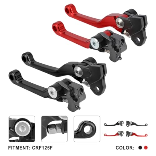 Dirt Bike Brake Clutch Lever Adjustable Levers Set CNC for CRF125F CRF125FB Big Wheel CRF125 2014-2025 Dirt Pit Bike Black