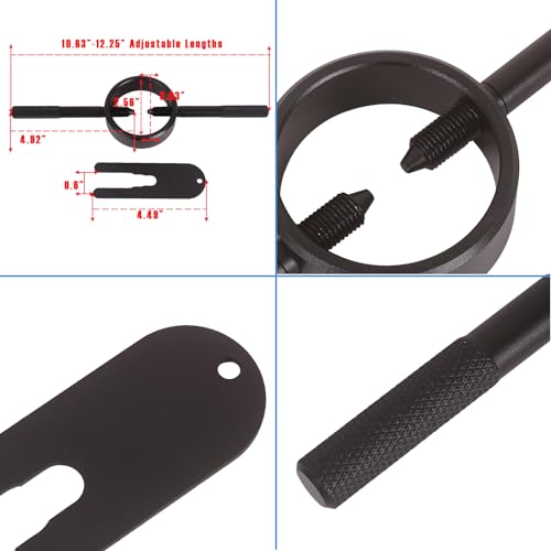 Motorcycle Fork Service Tool Kit, 3PCS Fork Maintenance Tool Set Fork Oil Level Tool, Fork Spring Compressor, and Damper Rod Bleed Tool