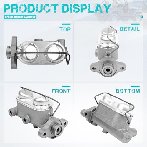 M64885 Brake Master Cylinder with Reservoir Compatible with Chevrolet Impala, Blazer, C10 Pickup, C10 Suburban, C20 Pickup, C20 Suburban, Caprice, G10, K10 Suburban & GMC C15/C1500 Pickup, G15 - size: M64885