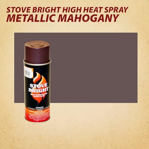 Stove Bright High Temp Spray Paint, Satin, Up To 1200 Degrees, 12 Ounce (Pack of 1), 6195 - Metallic Mahogany - color: 6195 - Metallic Mahogany