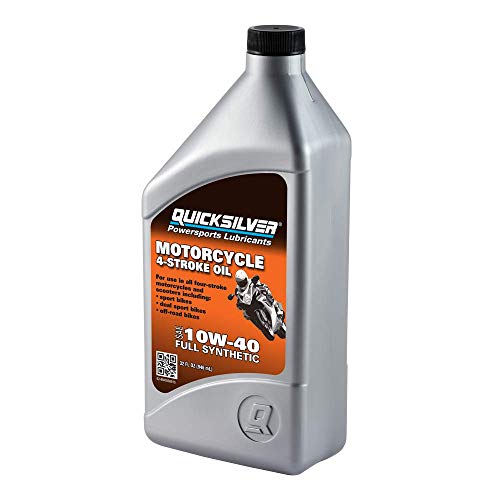 Quicksilver 10W-40 Full Synthetic Motorcycle Oil, 1 Quart - size: 1 Quart, style: 10W-40