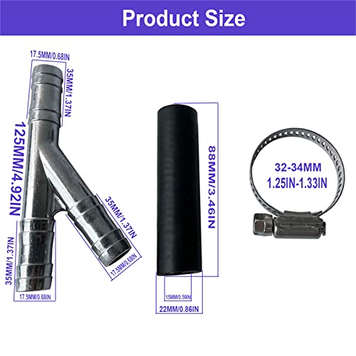 Heater Hose Aluminum Y Connector Repair Kit for Dodge Grand Caravan 2008-2019, Journey 2009-2010 for Chrysler Town and Country 2008-2016, Navigator Van HAVC 47238HP 05058551AE 4677603AK