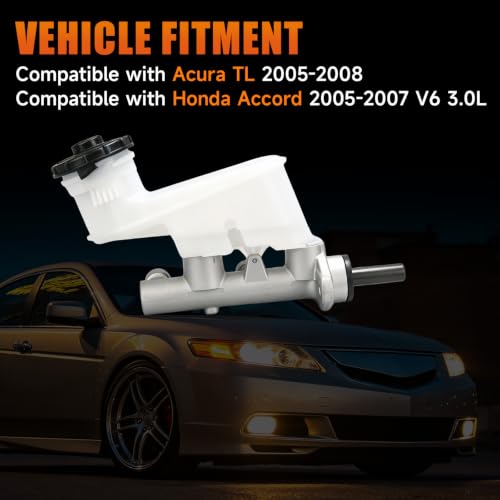 M630422 Brake Master Cylinder with Reservoir and Cap Compatible with Honda Accord 2005-2007 Acura TL 2005-2008 Replace 46100SDBA11