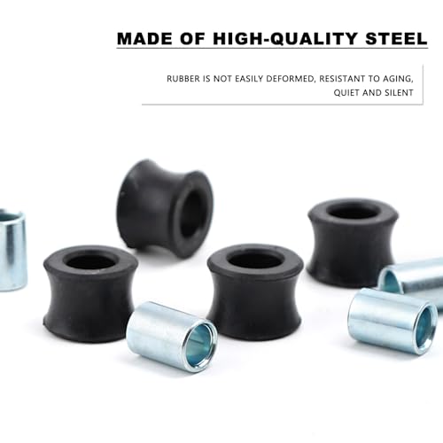 Minho 4Pcs 10MM Rear Shock Absorbing Suspension Bushing Set in Rubber Material Compatible with Most Motorcycles Scooter ATV UTV Go Kart,Black Color - color: black, size: ID; 10MM