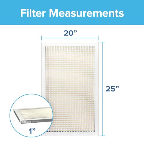 Filtrete 20x25x1 Air Filter MERV 5, 6-Pack AC Furnace HVAC Filters for Home, MPR 300 Basic Dust Defense, Pleated Electrostatic Removes Lint & Dust (Actual Size 19.69x24.69x0.81 in) - style: MERV 5 - MPR 300