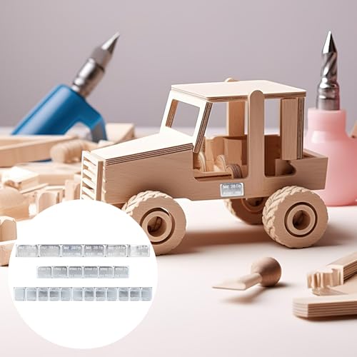 24pcs Wooden Derby Car Weights Kit, 3 Size Pinewood Wheel Buffer Weights with Backing Adhesive for Pinewood Derby Car Racing Speed & Balance Tuning(1/4 oz, 1/2 oz, 1 oz)