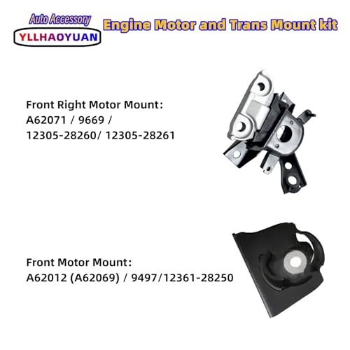 Yllhaoyuan Complete Set of 4 Motor Mounts for 2008-2015 Scion xB 2.4L - size: 2008-2015 Scion xB 2.4L