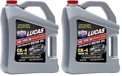 Lucas Oil Synthetic SAE 10W-30 CK-4 Motor Oil, 1 Gallon (Pack of 2) - size: , 2 Pack