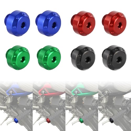 Xitomer Foot Pegs End Caps for Subcage - 4 Color Protective 6061-T6 Aluminum (Green) - color: Green