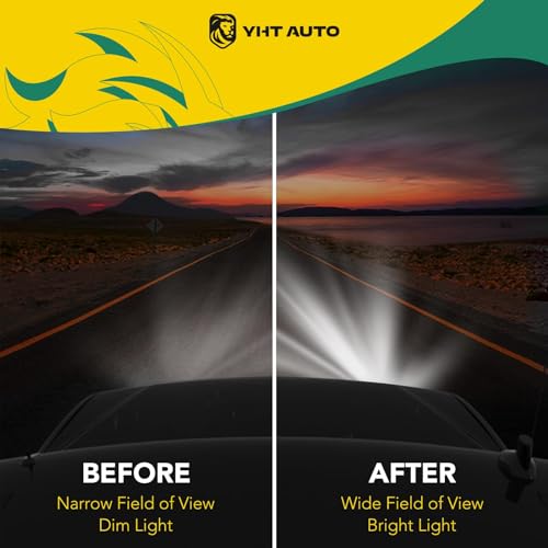 YHTAUTO Pair Headlights Assembly for Toyota Tacoma 2005-2011 - size: 2005-2011