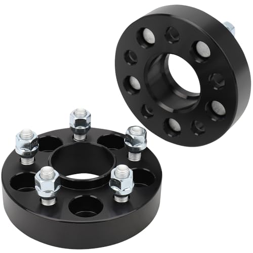 IRONTEK 1.25" Wheel Spacers 5x4.25in Forged Spacers with 63.4mm Hub Bore M12x1.5 Studs Compatible for 2012-2018 Ford Focus 2016-2021 Jaguar XE 2015-2019 Lincoln MKC 2007-2013 Volvo C30 2PCS - color: 5x4.25 inch-2PCS