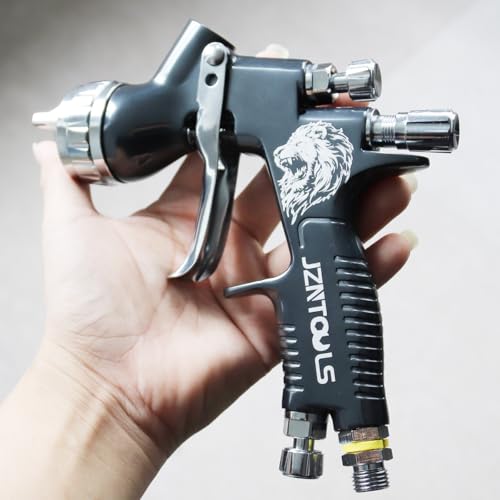 TE20 HVLP Air Spray Gun 1.3mm Nozzles, Car Paint Gun Sprayer,Forged Body, Anodised Finish,Paint Gun for Varnish and Top Coat, with Paint Sprayer Accessories (Dark Green) - style: Dark Green