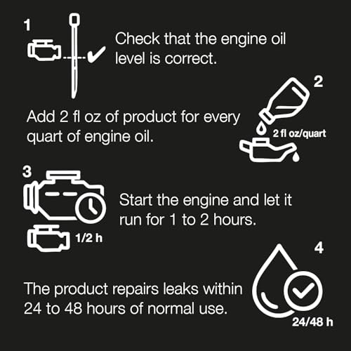ERRECOM Stop Up, Engine Oil Stop Leak, 8 Fl.Oz Bottle (Engine Oil Stop Leak) - color: Engine Oil Stop Leak