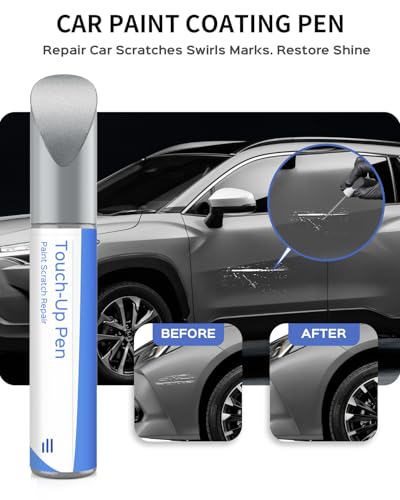 1F7 Classic Silver Metallic Touch Up Paint Compatible with Toyota Exact Match Chips and Nicks Touch Up - color: Classic Silver Metallic(1F7) compatible with 4Runner/Corolla/Corolla-iM/Land-Cruiser/Prius/Prius-c/Prius-Plug-in/Prius-Prime/Prius-v/RAV4/Yaris