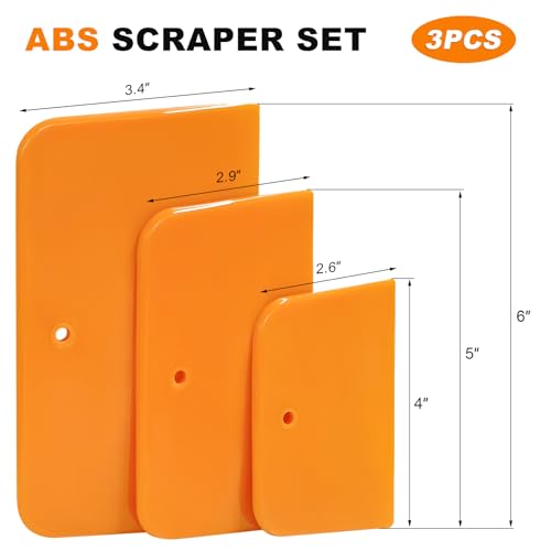 3 PCS Body Filler Spreaders, 4" 5" 6" Reusable Squeegee Flexible Car Body Filler Spreader Tool, Plastic Maintenance Tool for Automotive Applying Fillers Putties Glazes Caulks - color: 3 PCS