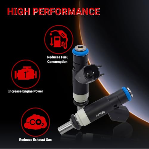 Set of 4 Fuel Injectors FJ1058 Compatible with Jeep Dodge Chrysler - size: FJ1058