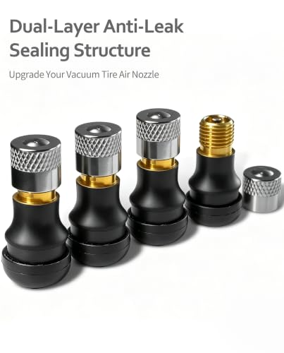 4 Pcs Tubeless Tire Valve Stems Vacuum Valve for Xiaomi Scooter M365 Pro & Ninebot Max G30, Equipped with Aluminium Cap - size: E-scooter Tube Valve Stem