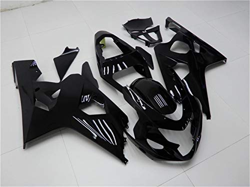 YTL Glossy Black Full Fairing Fit for Suzuki 2004-2005 GSXR 600/750 - color: 003 Glossy Black
