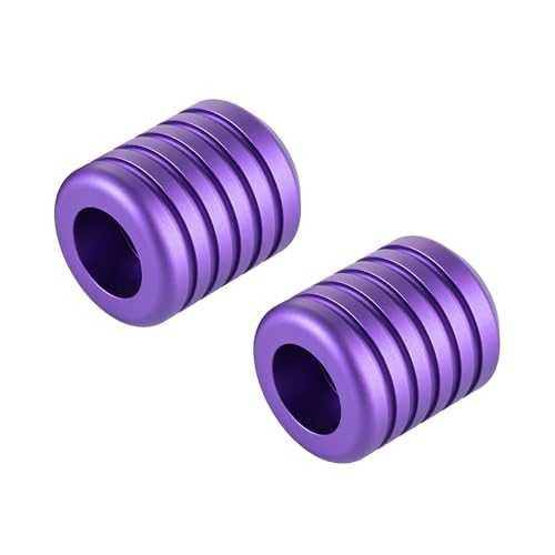 Advanblack Motorcycle Frame Sliders Machined CNC Alumium Crash Bar Slider Fit All Flat Out & Highway 1 1/4" Crash Bar Saddlebags Guards (Purple) - color: Purple