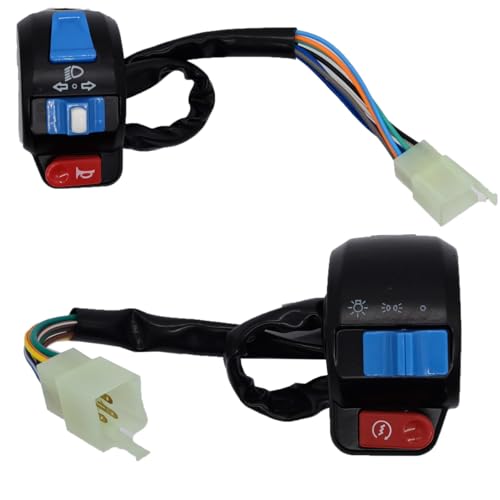 7/8" Handlebar Control Switch Horn Turn Signal Compatible for Chinese GY6 50cc 70cc 90cc 125cc 150cc Moped Scooter Motorcycle (Dual disc Brakes) - size: Dual disc brakes