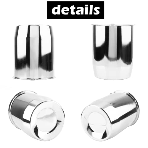 4Pcs 5.15" OD 6.42" H Push Through Trailer Wheel Center Cap for Rim - color: Chrome, size: 5.15" Hub 6.46" H