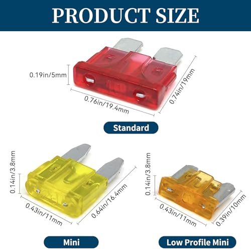 306PCS Car Fuses Assortment Kit, Mixed Vehicle Blade Standard & Mini & Low Profile Mini Fuse (2A 5A 7.5A 10A 15A 20A 25A 30A 35A),Replacement Accessories for RV, Truck, Auto (306PCS)
