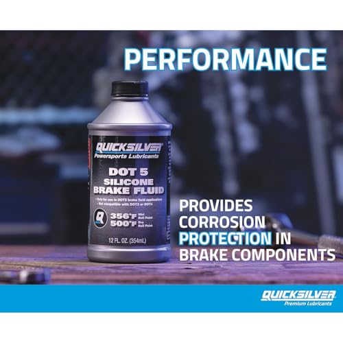 Quicksilver 8M0128419 DOT 5 Brake Fluid, 12oz - size: Pack of 1, style: DOT 5