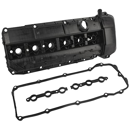 BOXI Engine Valve Cover w/Gasket Fits for BMW E46 E39 320i 325i 525i X3 X5 Z4 2.5L 3.0L 2002 2003 2004 2005 2006 | Replace OE# 1127512840 11127512839 15-33077-02 11120030496