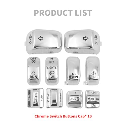 Motorcycle Hand Control Switch Housing Caps Compatible with Harley Electra Glide Road Glide Tri Glide 1996-2013