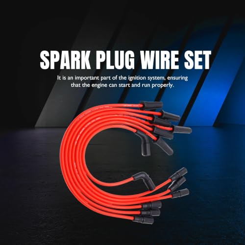 Spark Plug Wires Silicone 8MM Compatible with Chevrolet Silverado - style: V6-262