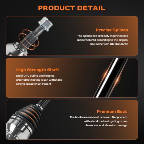 Front Right CV Axle Shaft 2013-2020 for Pathfinder V6 3.5L 4WD NCV53048