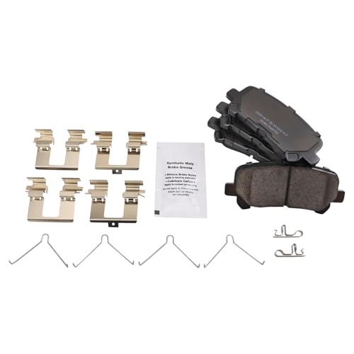 TRQ Rear Brake Pad and Rotor Set Ceramic Solid Rotors - style: BKA14733