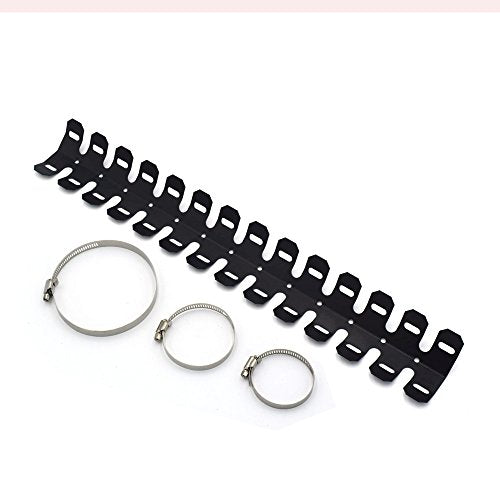 Motorcycle Exhaust Cover Guard, 610mm, BLACK - color: Black