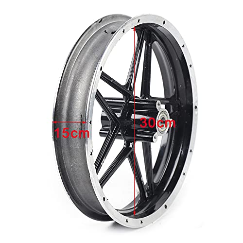2.50-10'' Front & Rear Tire Rim Hub Wheels Assembly, Aluminum Tire Rim Hub Assembly for 49cc-50cc 2 Stroke Electric Scooters, E-Bike, Mini Pocket Bike, Mini Pit Dirt Bike