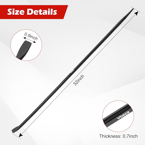 35429 Tire Bead Breaker Hammer & 2 PCS 32" Pry Bar Set, Heavy Duty Tire Iron Combo for Truck Tractor Semi, Professional Tire Changing Tools for Farm ATV Bus Car
