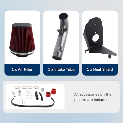 Cold Air Intake Kit + Filter Compatible With 2016-2021 Camaro 3.6L V6 Engine - size: Chevy Camaro Cold Air Intake 3.6L