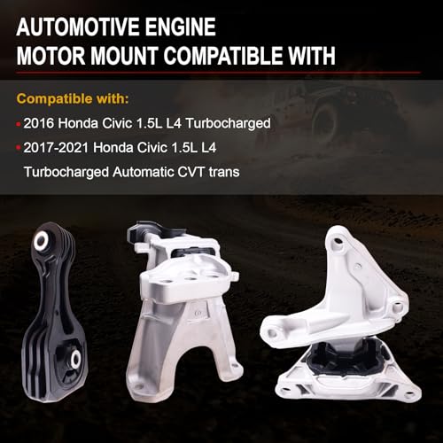 Engine Motor Mount for 2016-2021 Civic 1.5L L4 - size: 2016-2021 Civic 1.5L