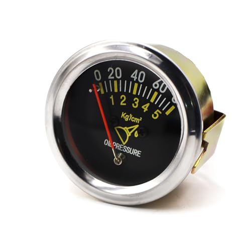 2" 52mm Universal 12V DC Mechanical Pointer Auto Car Oil Pressure Gauge 0-80 PSI Black Face Oil Press Meter