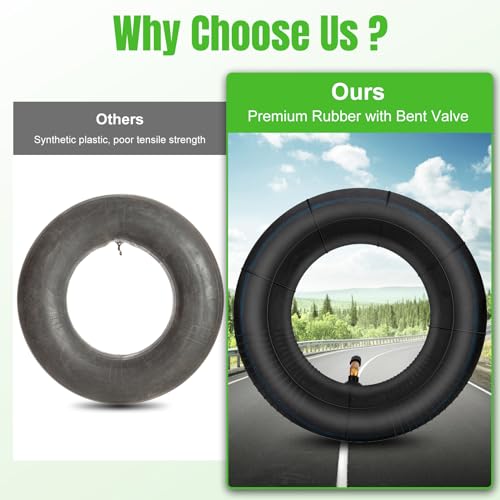 SPORTYOUTH 200x50" Tire Inner Tubes with TR-87 Bent Valve Stem, 2 Pack - size: 200x50