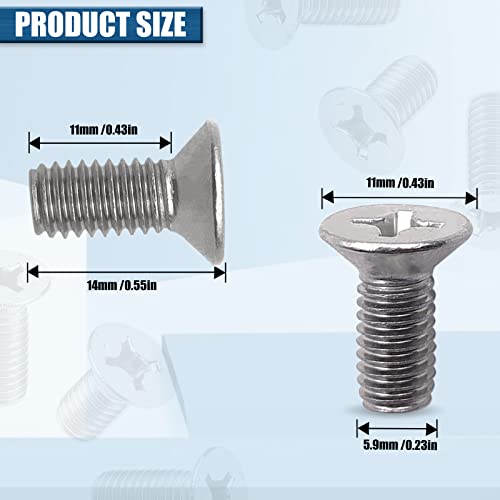 8Pack Stainless Steel Brake Disc Rotor Screws, Stainless Steel Retaining Screws for Front and Rear by Mission Automotive, Compatible with for Honda, Acura, Hyundai and Kia Models - color: 8PCS Silver