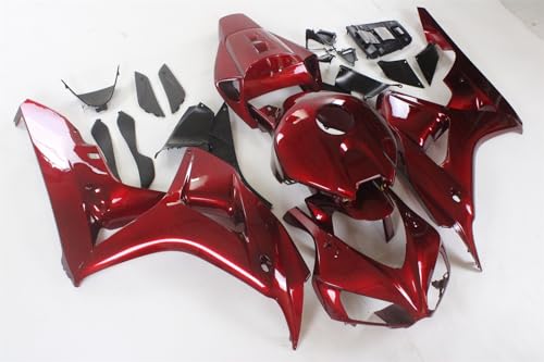 Red Fairing Fit for Honda 2006 2007 CBR1000RR CBR 1000RR Injection ABS Plastics Bodywork Body Kit Bodyframe Body Work 06 07 A147 - color: 30 Candy Red
