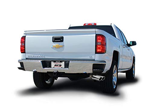 Borla 140797 ATAK Cat-Back Exhaust System 2.75 in. Into Muffler 2.25 in. Out Incl. Muffler/Hardware/4 in. x 14 in. Single Rolled Angle-Cut Tip Truck Side Exit ATAK Cat-Back Exhaust System