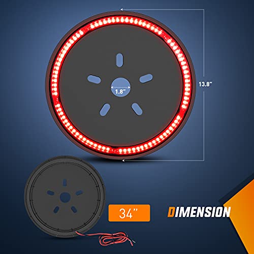 Nilight Spare Tire Brake Light, 3rd Brake Light for Jeep Wrangler JK JKU - color: JK 2007-2017 Tire Brake Light