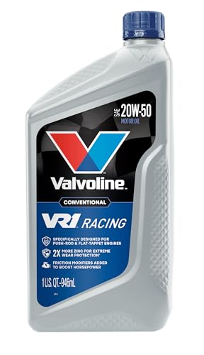 Valvoline VR1 Racing SAE 20W-50 Motor Oil 1 QT, Case of 6 - size: 1 QT, Case of 6, style: VR1